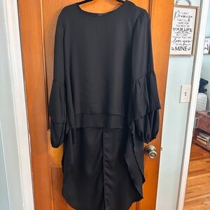 Elegant Black Long Sleeve Women's Top